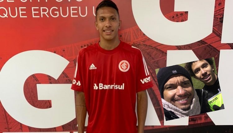 Amoroso é jogador do Inter (Montagem sobre fotos de Ricardo Duarte/SCI e arquivo pessoal)