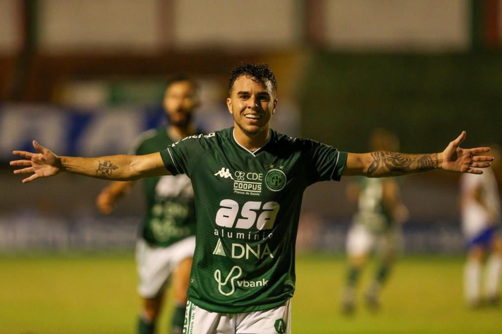 Andrigo comemora gol pelo Guarani (Divulgação/Guarani)