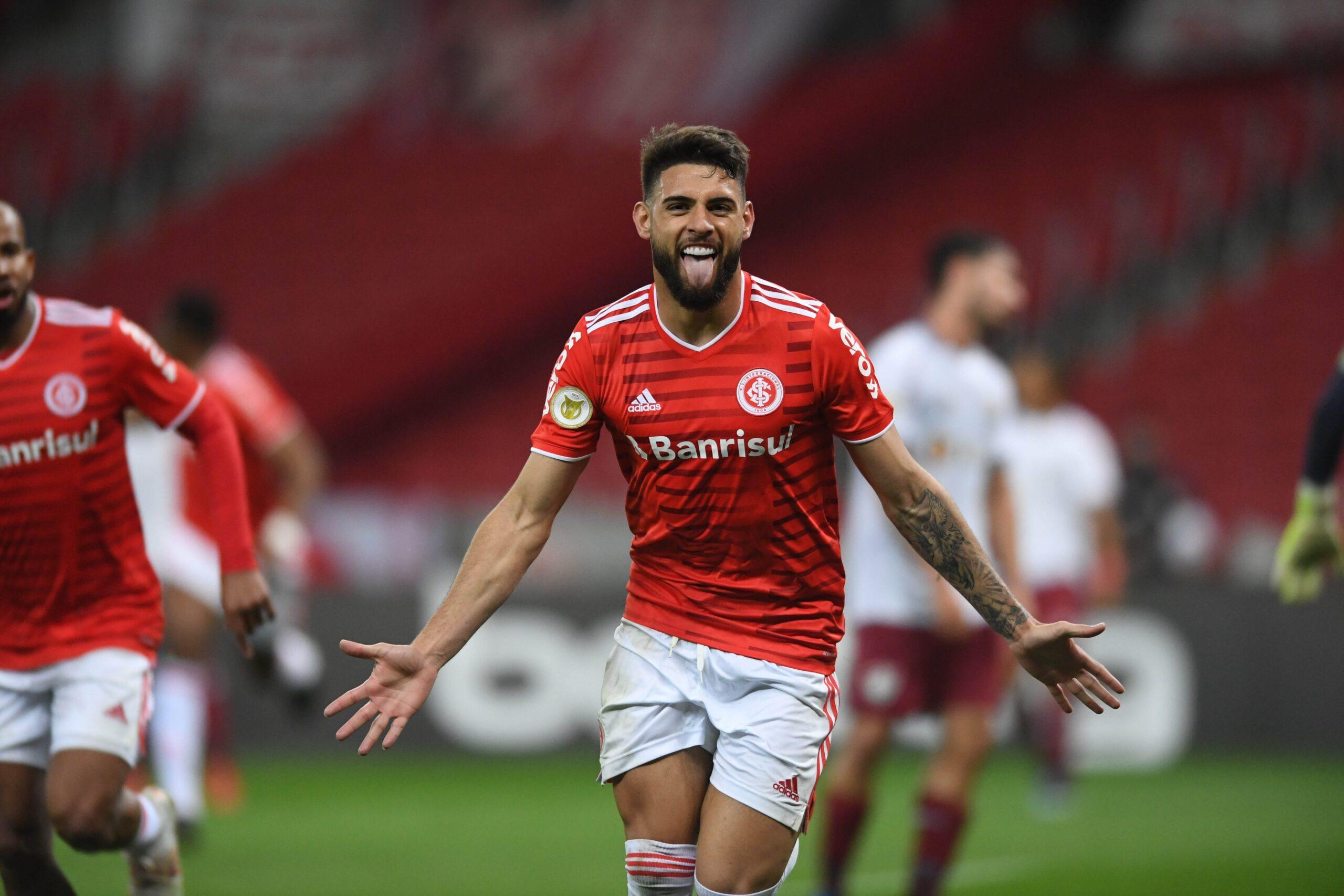 Yuri comemora gol pelo Inter (Foto: Ricardo Duarte/SCI)