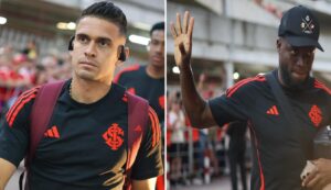 Enner Valencia e Rafael Borré (Foto: Ricardo Duarte/SCI) O Inter disputa vaga no G4 com Flamengo. (Foto: Ricardo Duarte/SCI)