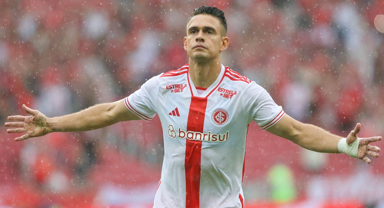 Borré comemora gol pelo Inter (Foto: Ricardo Duarte/SCI)