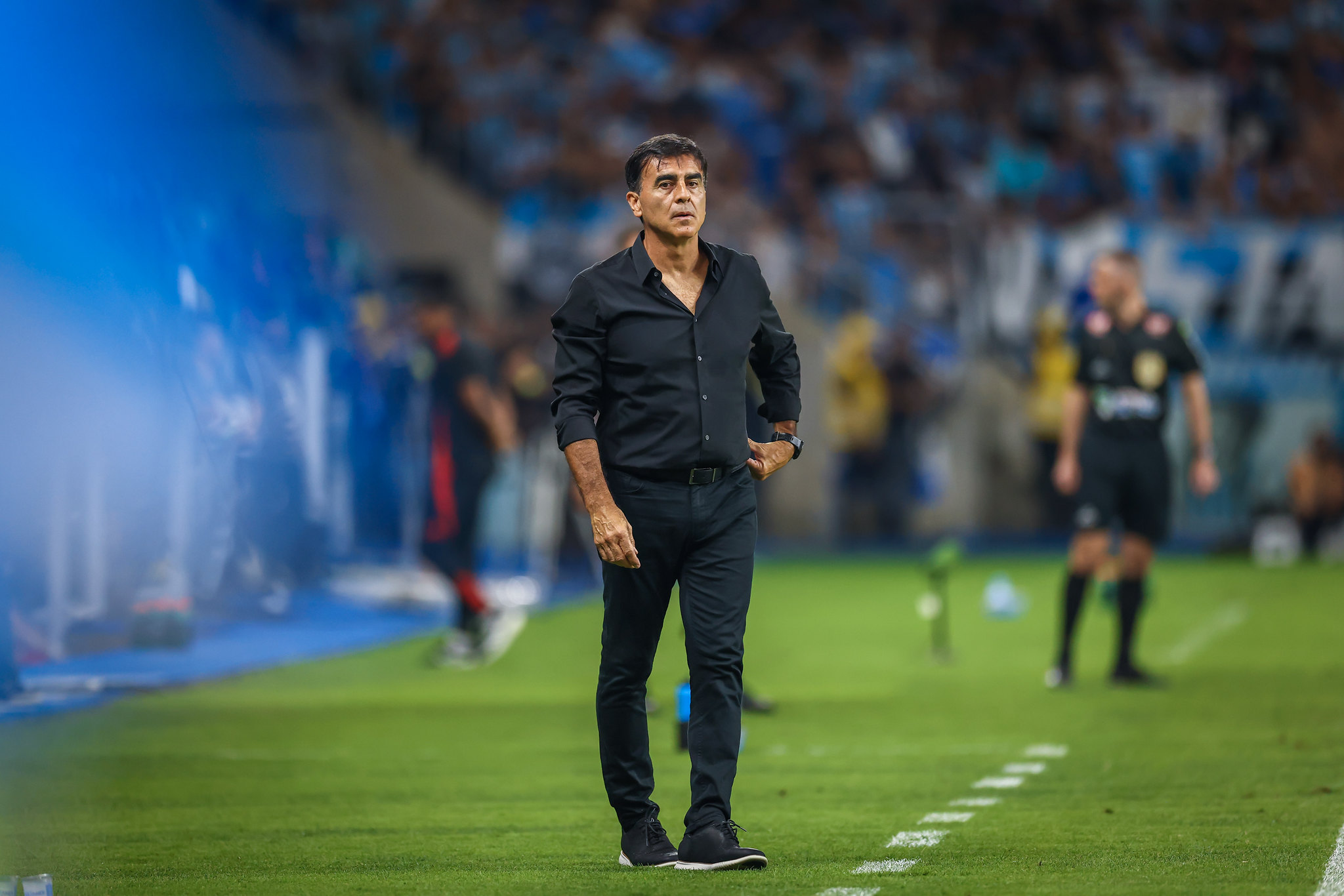 Gustavo Quinteros no Grêmio (Foto: Lucas Uebel/GFBPA)