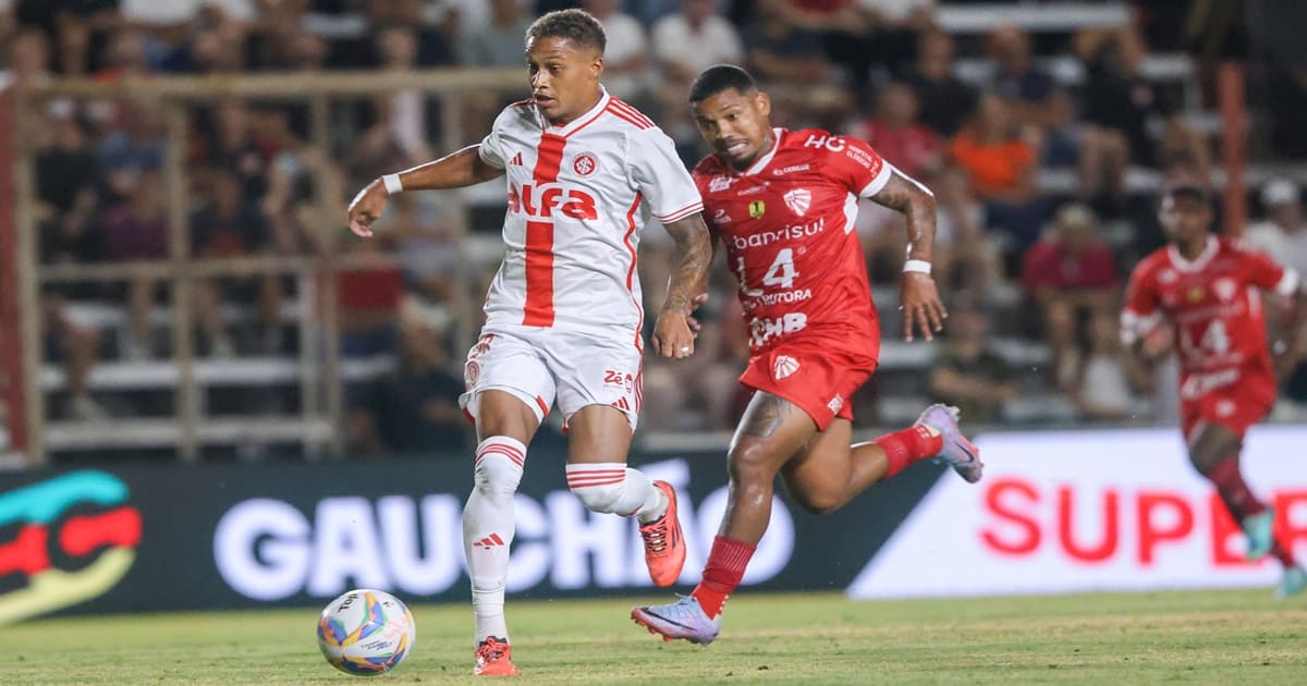Vitinho em ação pelo Inter contra o São Luiz (Foto: Ricardo Duarte/SCI)