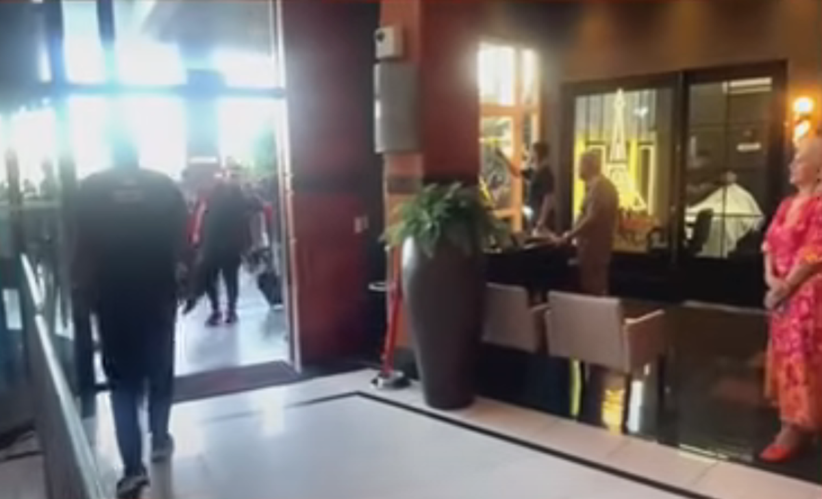 Hotel da concentração  do Inter em Caxias do Sul (Reprodução/Canal do Baldasso)