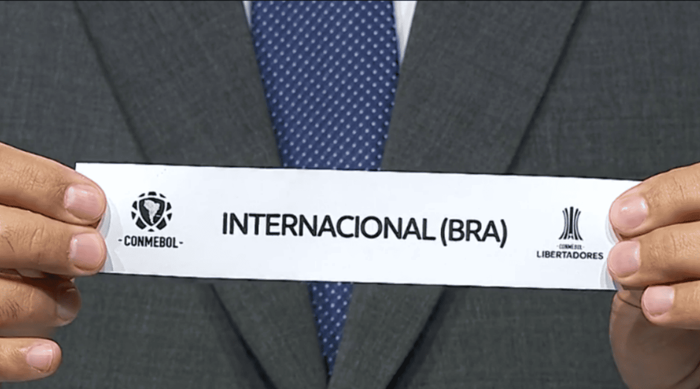Sorteio do Inter na Libertadores (Reprodução)