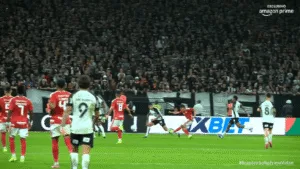 Jogo do Inter contra o Corinthians no Itaquerão (Reprodução/Prime Video)